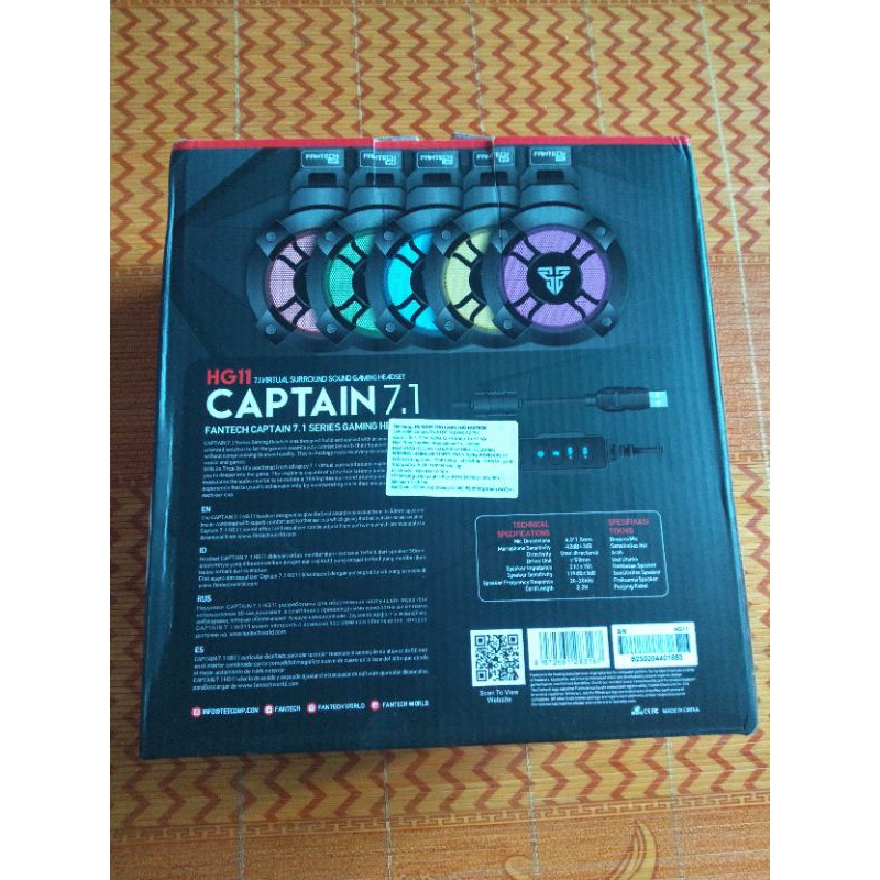 Tai nghe Gaming FanTech HG11 Captain 7.1 LED RGB