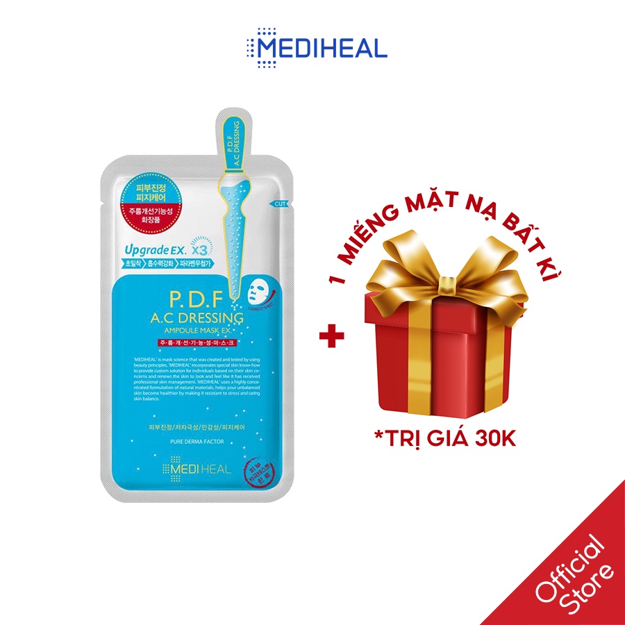 [Nhập mã COSMH22 giảm 8%] Mặt Nạ Làm Dịu Da Dành Cho Da Mụn Mediheal P.D.F AC-Dressing Ampoule Mask Ex 25ml [K7]