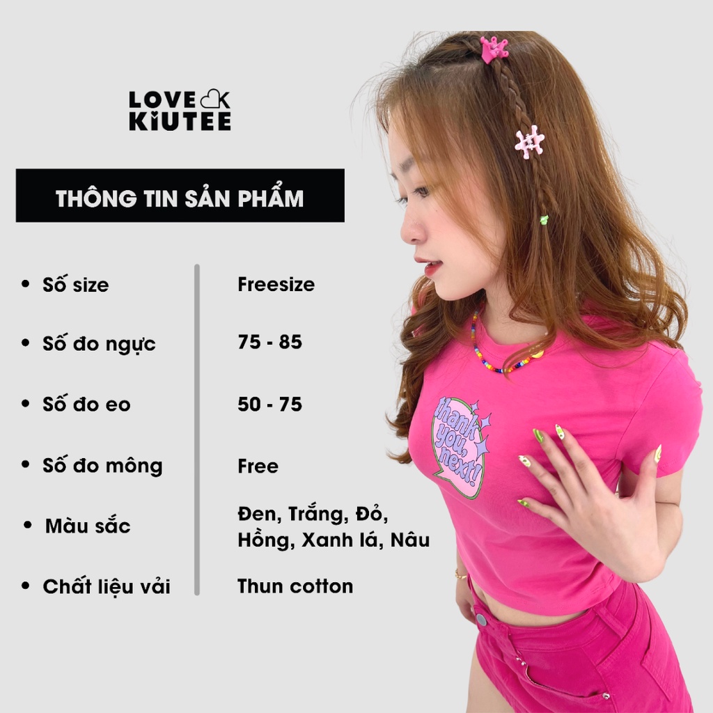 Áo ngắn croptop graphic thiết kế đẹp, nhiều màu cá tính LOVEKIUTEE