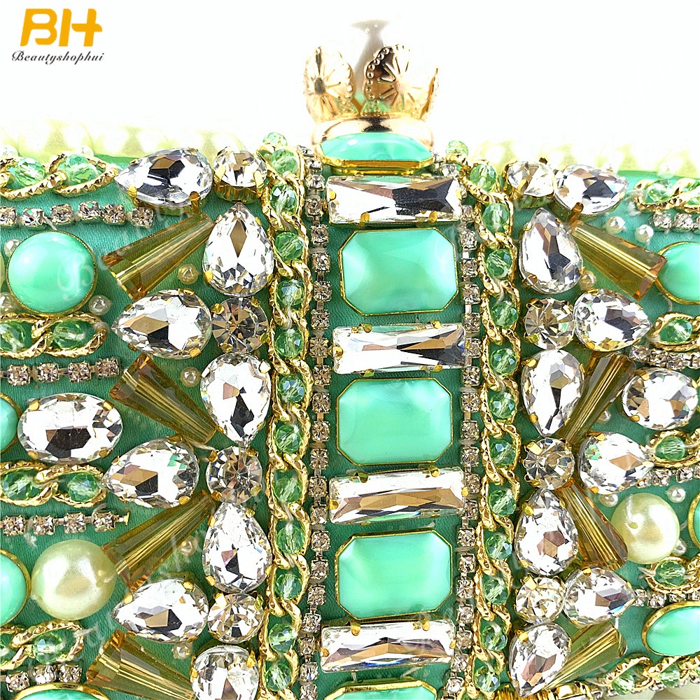 Ví Cầm Tay Thêu Họa Tiết Đính Ngọc Trai Giả Thời Trang Cho Nữ