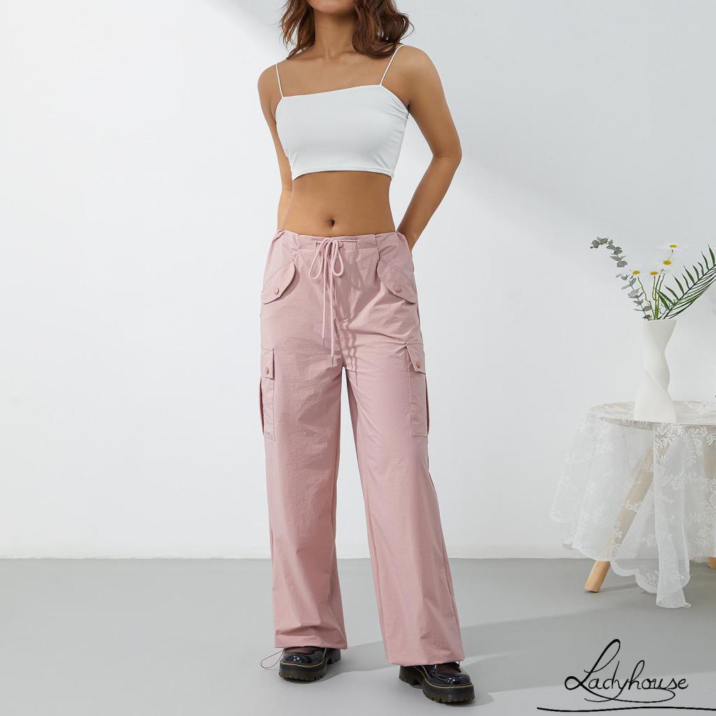 Quần ống rộng Màu Sắc Đơn Giản Thời Trang Cho Nữ