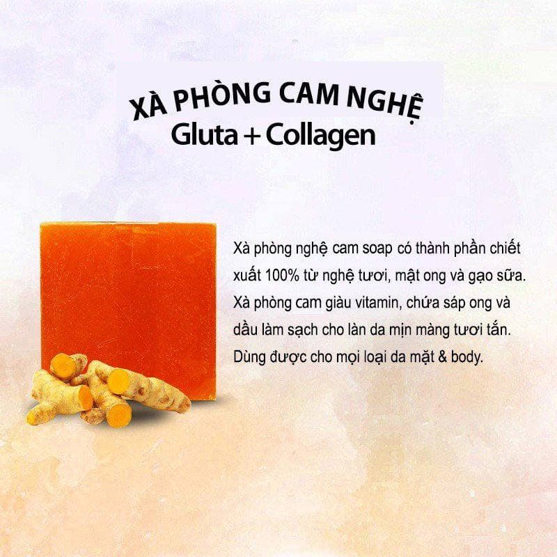 Xà Phòng Cam Nghệ Thái Lan Xà Phòng Galong Trắng Da Giảm Mụn Thâm Orange Soap 65gr