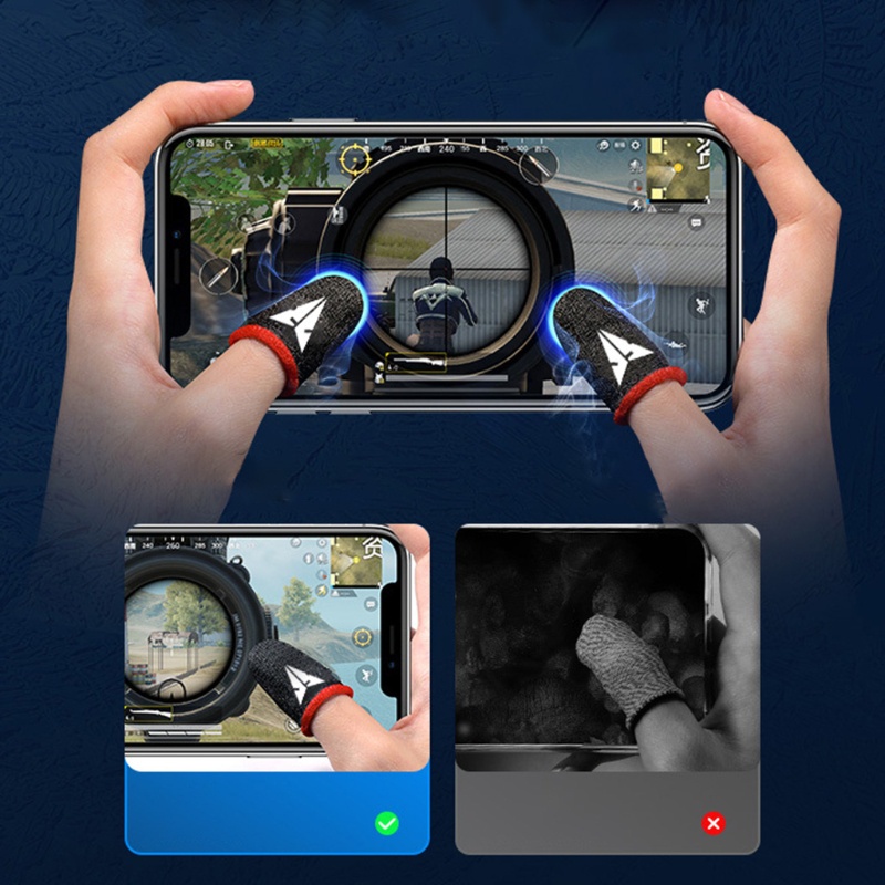 Sale 16 Găng tay chỉ hôm nay găng chơi game Mobile, Bao tay Chống mồ hôi tay, Tăng độ nhạy cảm ứng