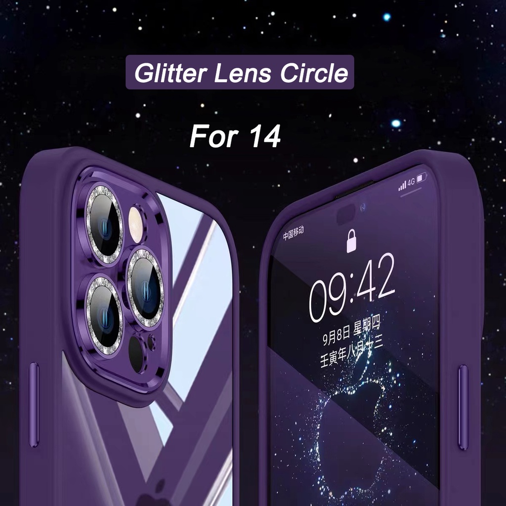 Ốp Điện Thoại acrylic Cứng Trong Suốt Lấp Lánh Cho compatible for iPhone 14 pro max 13 pro max 12 pro max 11
