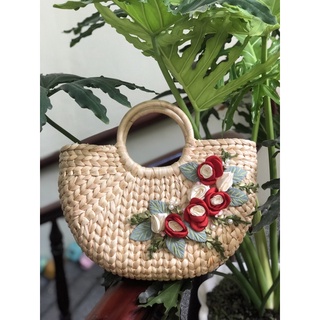 Túi cói đi biển, giỏ lục bình handmade