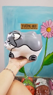 Heo đất handmade - mèo Ami