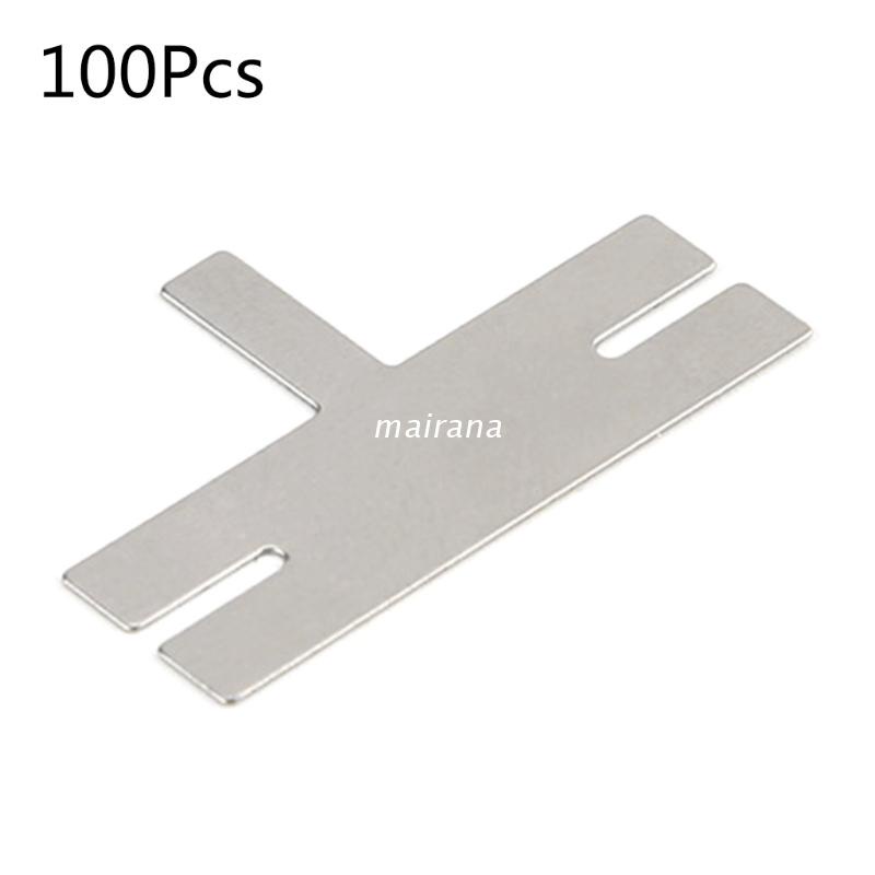 【MT】Bộ 100 dây thép mạ niken hình chữ T cho pin Spot Weld