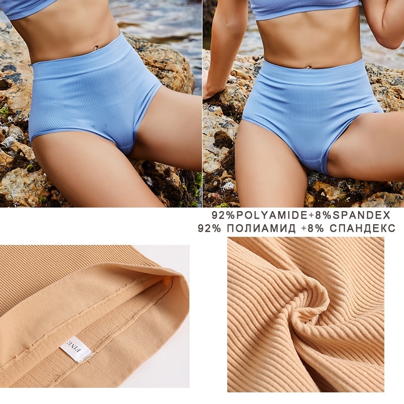 Set 2 Quần Lót Lưng Cao 10 Màu Trơn Gợi Cảm Cho Nữ