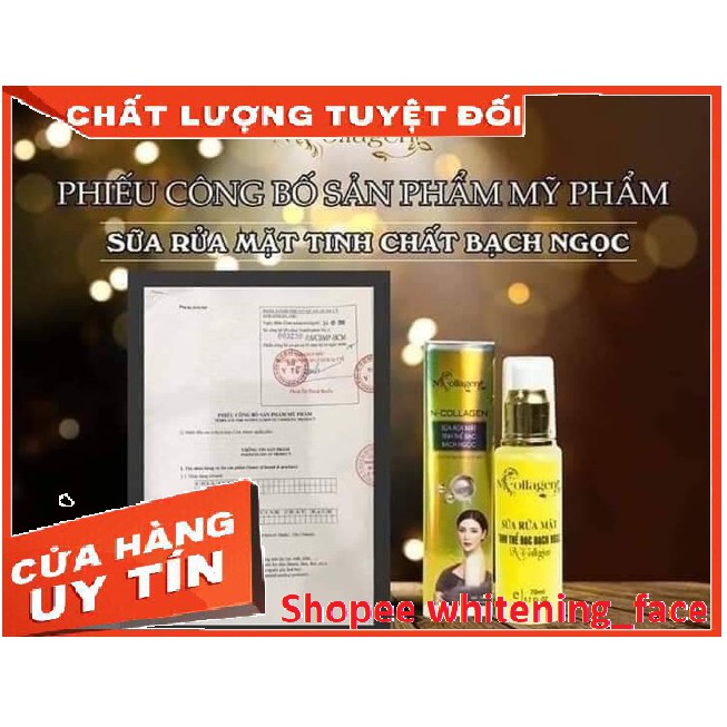 [HÀNG BÁN CHẠY] SỮA RỬA MẶT TINH THỂ BẠC BẠCH NGỌC N'COLLAGEN - Giảm mụn, Mờ Nám, Tàn Nhang