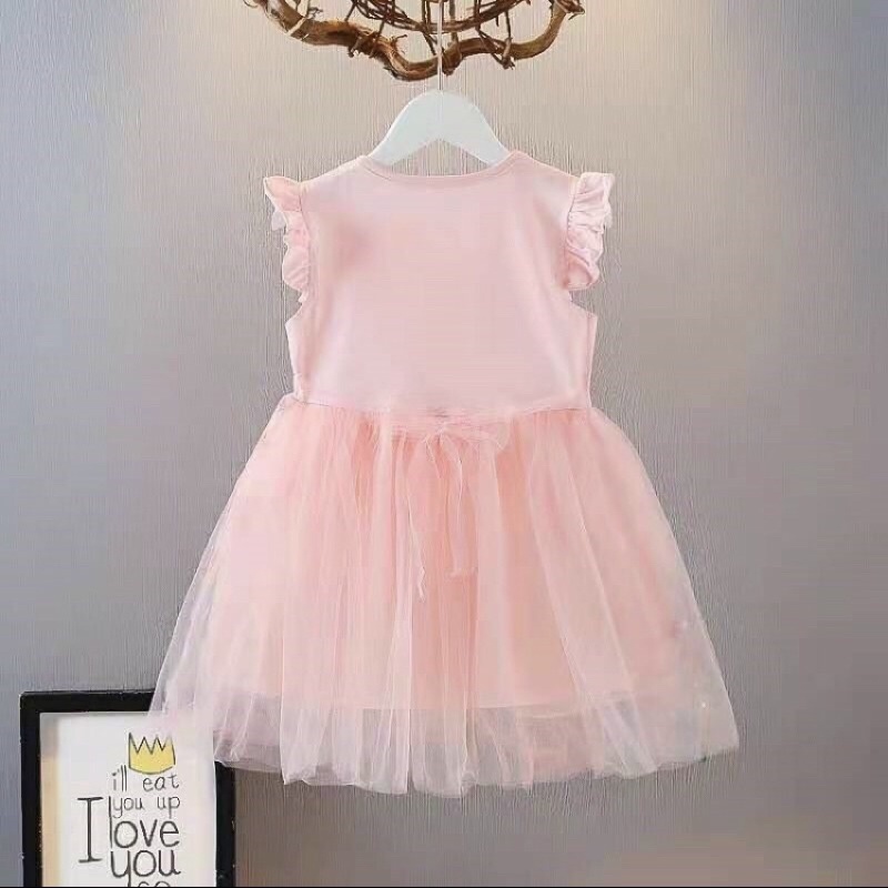Váy Elsa Anna Ngắn Tay Xòe Bồng size 10-30kg