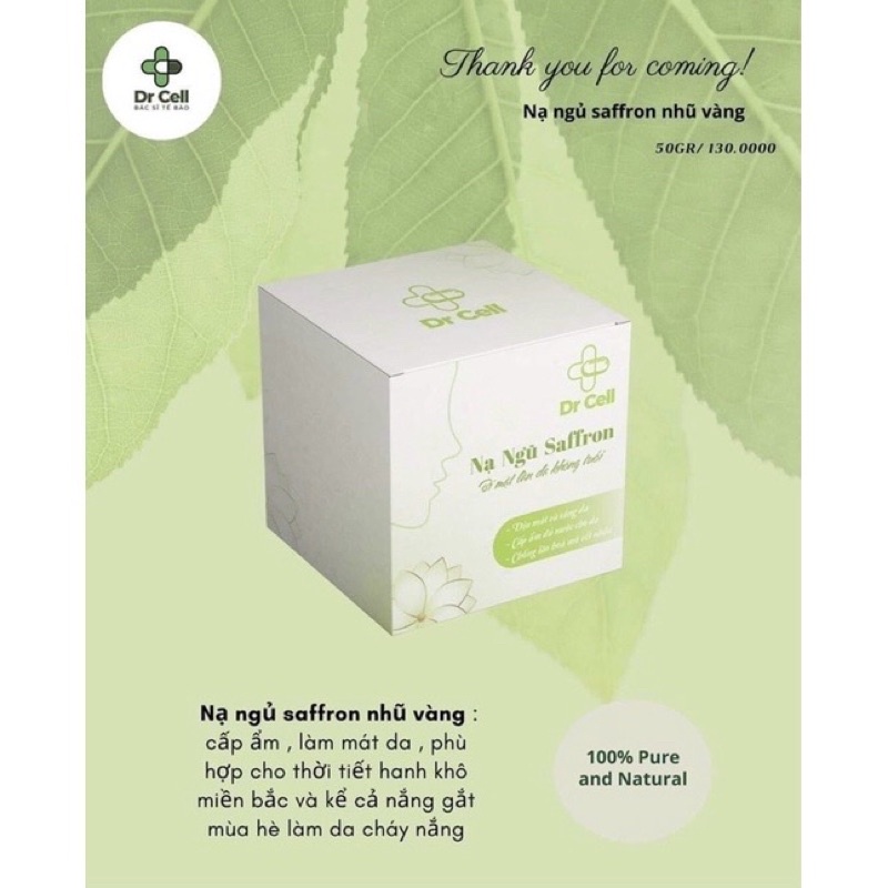 MUA 3 TẶNG 1 - Mặt Nạ ngủ dưỡng ẩm, dưỡng trắng dacấp ẩm, Chống Lão Hoá, Mờ Nhăn, Làm Dịu Mát Và Sáng Da DR CELL 50g
