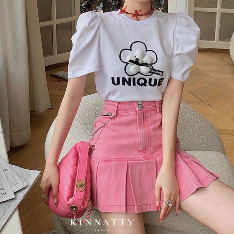 Chân Váy Denim Lưng Cao Thời Trang Dành Cho Nữ