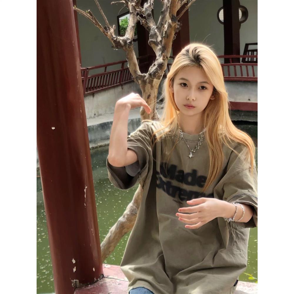 Áo Thun Nữ Ngắn Tay Cổ Tròn Thời Trang Hàn