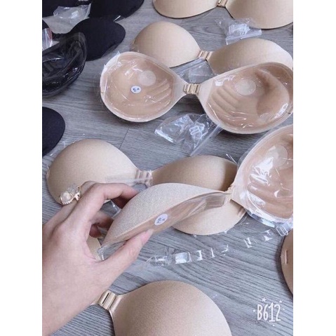 Áo bra dán cài khuy trước nâng ngực tạo khe, áo mặc đầm hở lưng P29