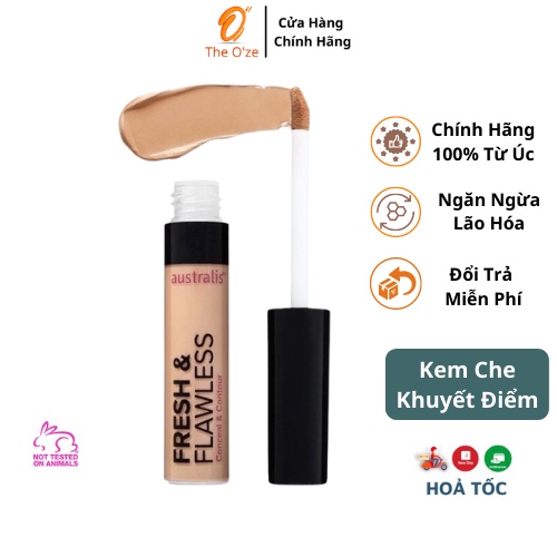 Kem Che Khuyết Điểm Và Tạo Khối Kem Che Phủ Cao Fresh & Flawless Concealer Australis