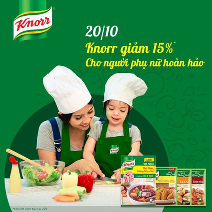 Hạt Nêm Knorr Thịt Thăn Xương ống Tủy gói 900g