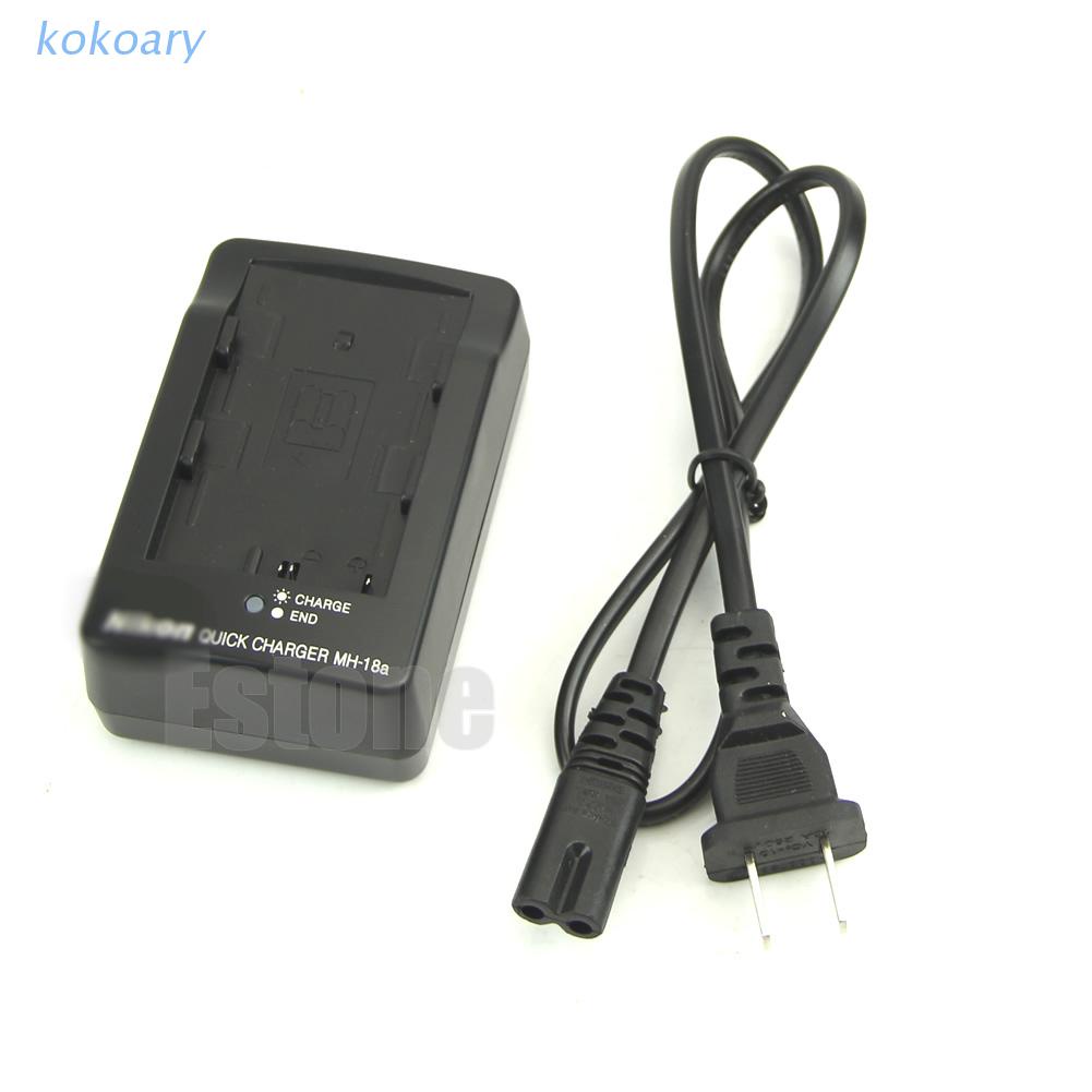 KOK Battery Quick Charger MH-18A For Nikon EN-EL3e EN-EL3a D70 D80 D90 D300 D700 US