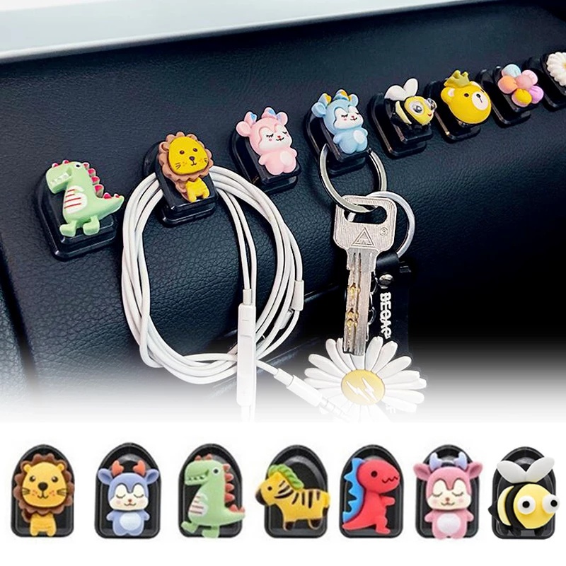 Set 2 Móc Treo Đồ Dán Tường Hình Thú Hoạt Hình Dễ Thương