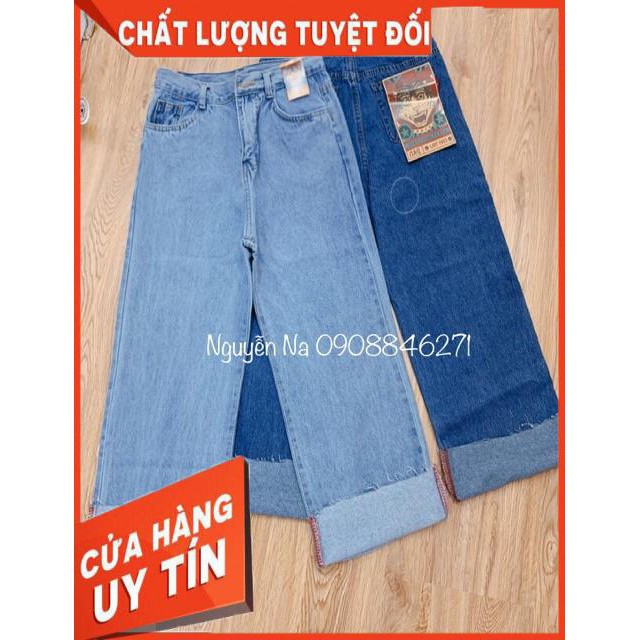 [Mã WASTMAY giảm 15% tối đa 30K đơn 150K] QUẦN JEANS ỐNG RỘNG GẤP ỐNG LƯNG CAO | BigBuy360 - bigbuy360.vn