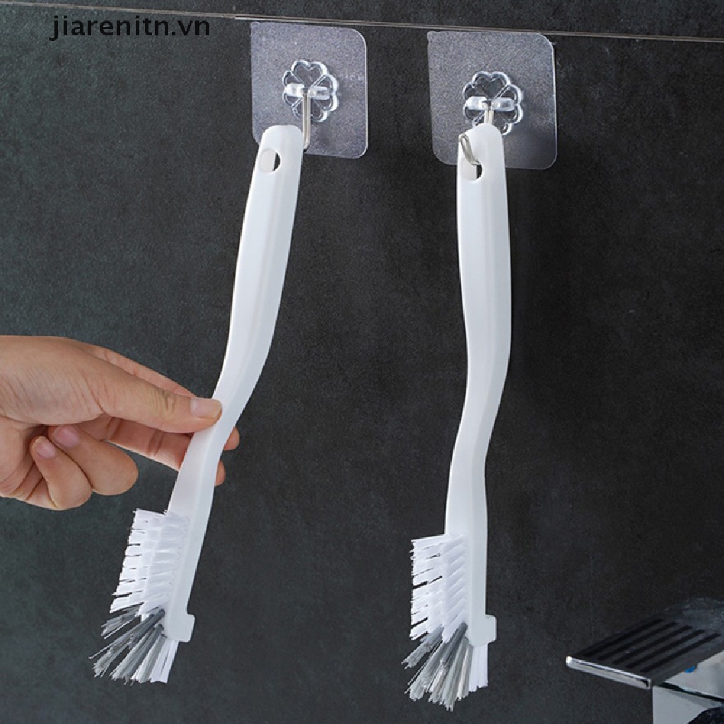 Jiarenitn Kitchen Cleaning Brush Bathroom Bottle Cleaning Brush Bending Handle Scrubber vn