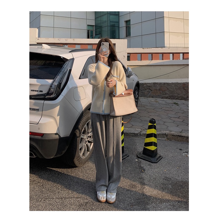 Quần thể thao ống đứng thời trang Hàn Quốc giản dị cho nữ