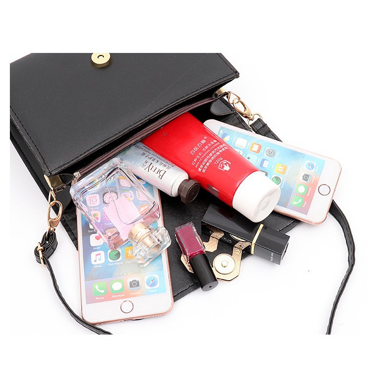 [Mã FASHIONGREEN264 giảm 10% tối đa 30k đơn từ 99k] TÚI ĐEO CHÉO NỮ KHÓA TRÁI TIM DA MỀM PHOM ĐẸP THỜI TRÀNG HÀN QUỐC