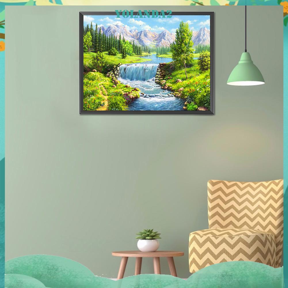 Diamond Painting 5D DIY small river Full Round Drill Rhinestone Picture