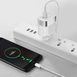 (SIÊU HÓT) Củ sạc siêu nhanh Hoco 2 cổng TYPE C+USB QC 3.0-Hoco C58A