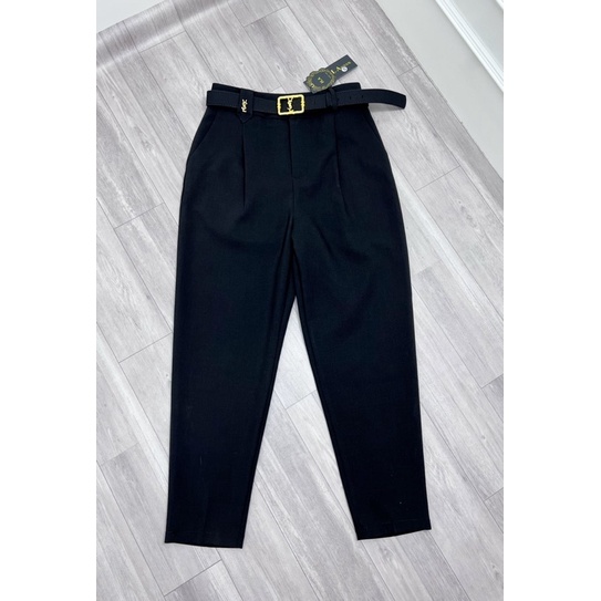 Quần vải baggy kèm đai