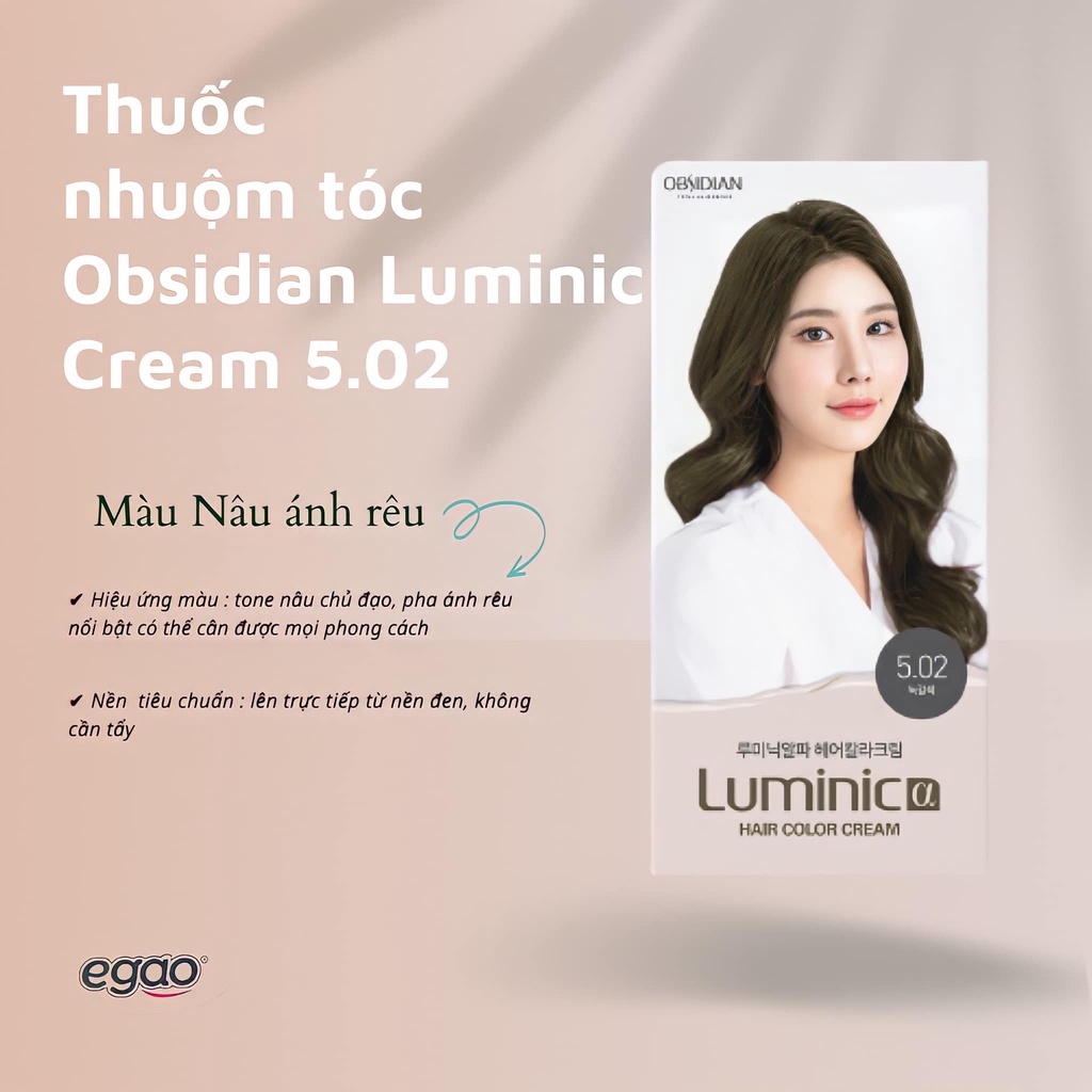 Thuốc nhuộm tóc phủ bạc Obsidian Luminic Hàn Quốc 200g