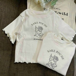 Áo croptop Thiên Thần 'Sake Poche' cuốn biên Freesize 50kg