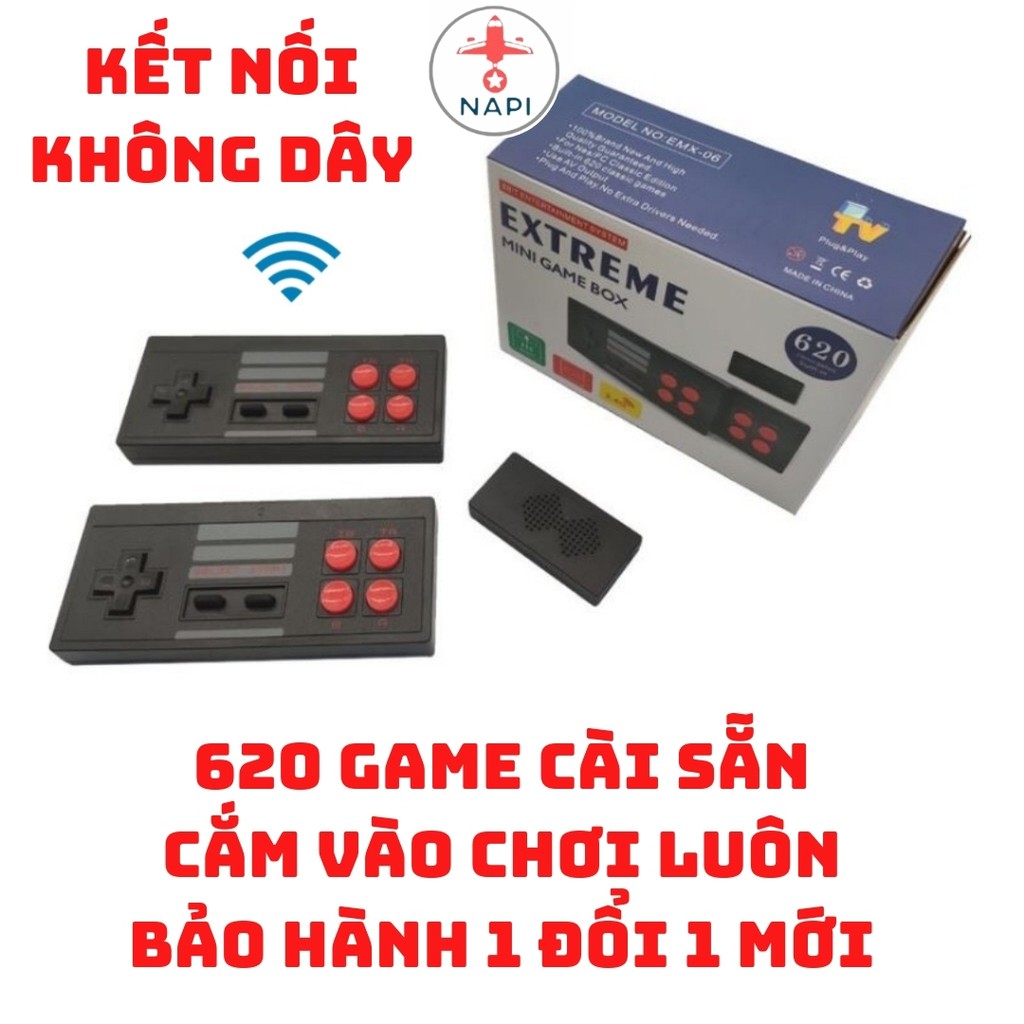 Máy chơi game không dây Extreme 620 trò chơi điện tử 2 người chơi 4 nút NES