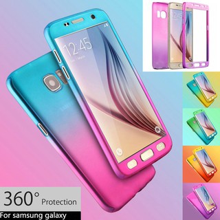 Ốp điện thoại cứng 360 độ màu loang thời trang cho điện thoại Samsung S7 Edge