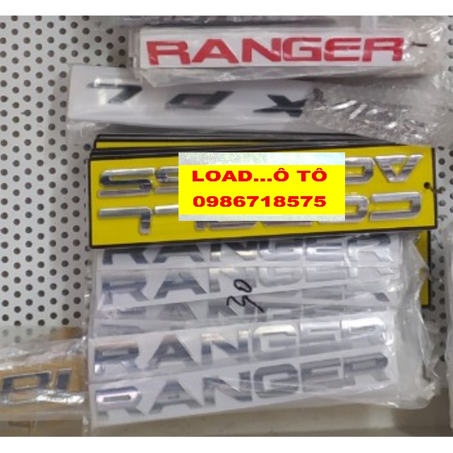 Chữ Dán Ford Ranger Cao Cấp Hàng Nhựa ABS Sơn Và Mạ