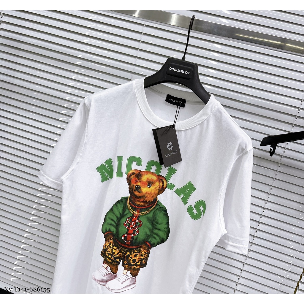 Áo Phông Nam Nicolas In Hình Gấu Hip Hop Cực Chất - Áo Phông Nam Nữ Cotton Thoáng Mát  DT FashionMenWear
