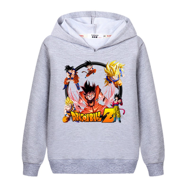 Áo sweater Hoodie in họa tiết Dragon Ball Z Goku hợp thời trang Nhật Bản cho bé gái