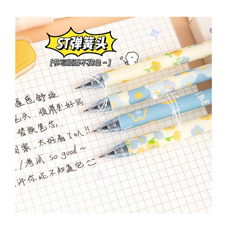 Bút bi bấm vỏ xinh xắn, bút đen ngòi 0,5mm | Aimee