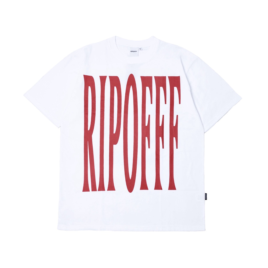 Áo thun Ripofff Big Logo T-shirt tay lỡ cổ tròn màu trắng
