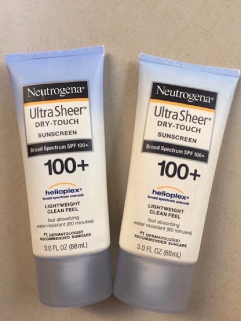 Kem chống nắng  hàng ngày Neutrogena Ultra Sheer Dry Touch Sunscreen Broad Spectrum SPF 55 , SPF70,SPF 100