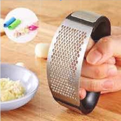 Dụng cụ dập nghiền tỏi ớt cầm tay Inox cán đen tiện lợi đa năng Shop Movava