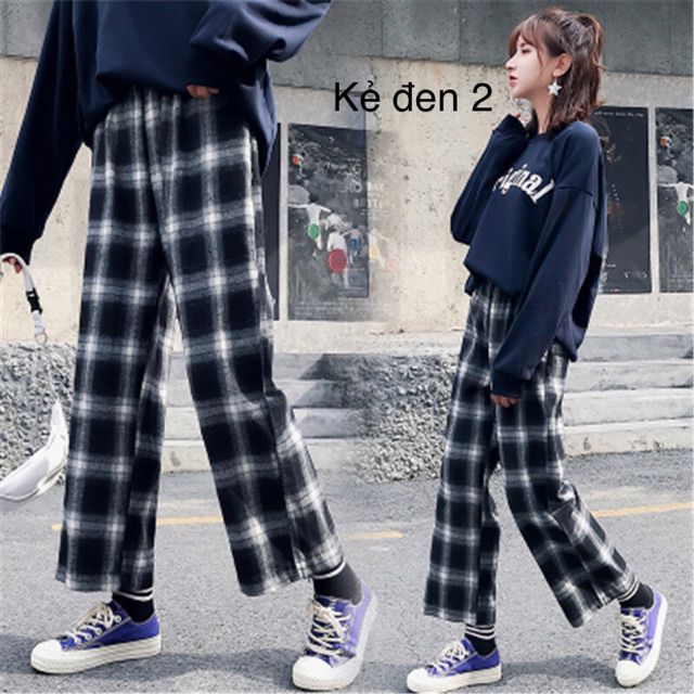 Quần CARO Ống Suông_ Quần Unisex Hot Nhất.