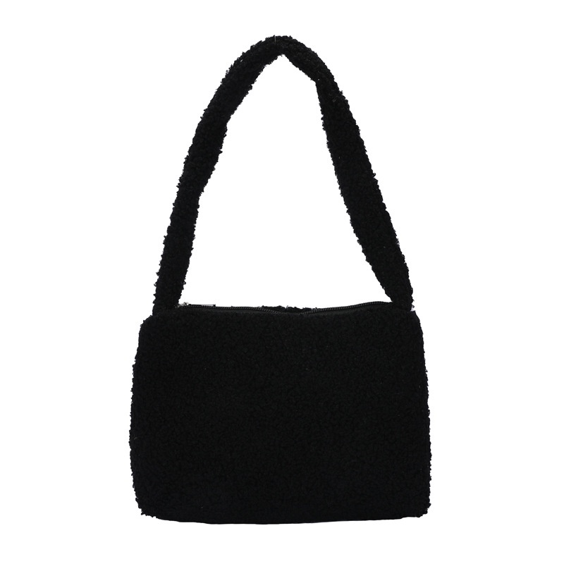 Túi Xách Mini Màu Trơn Phủ Lông Thời Trang Cho Nữ