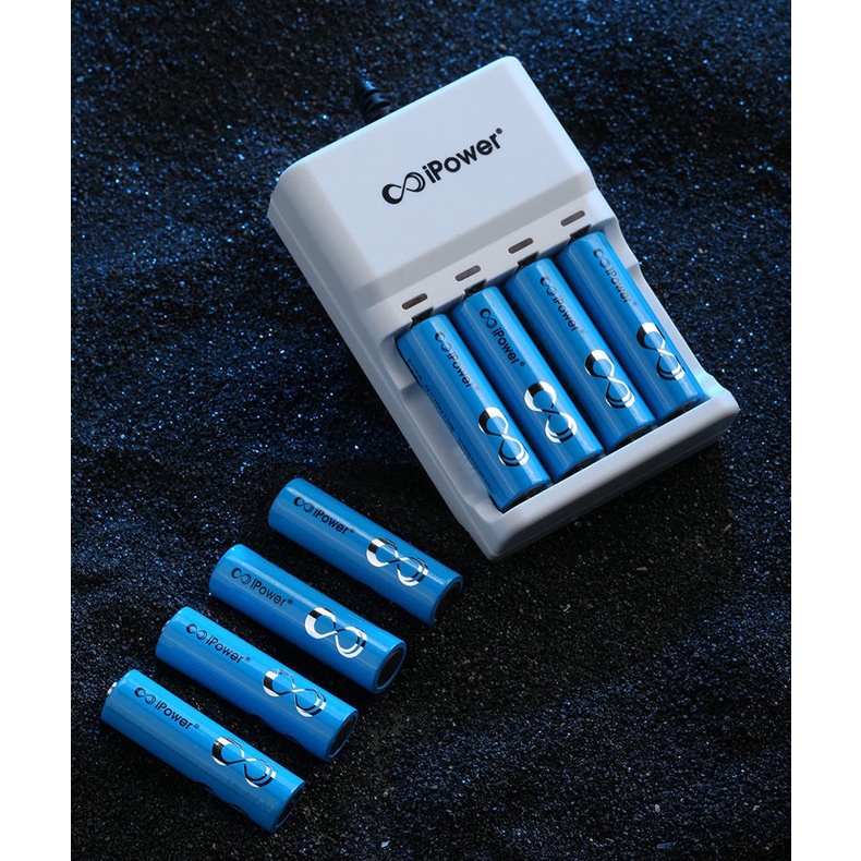 Pin sạc IPOWER AA AAA, Sạc pin chính hãng IPOWER, BẢO HÀNH 1 NĂM | Mic không dây, máy ảnh, điều khiển, ( Pin 1.2V )