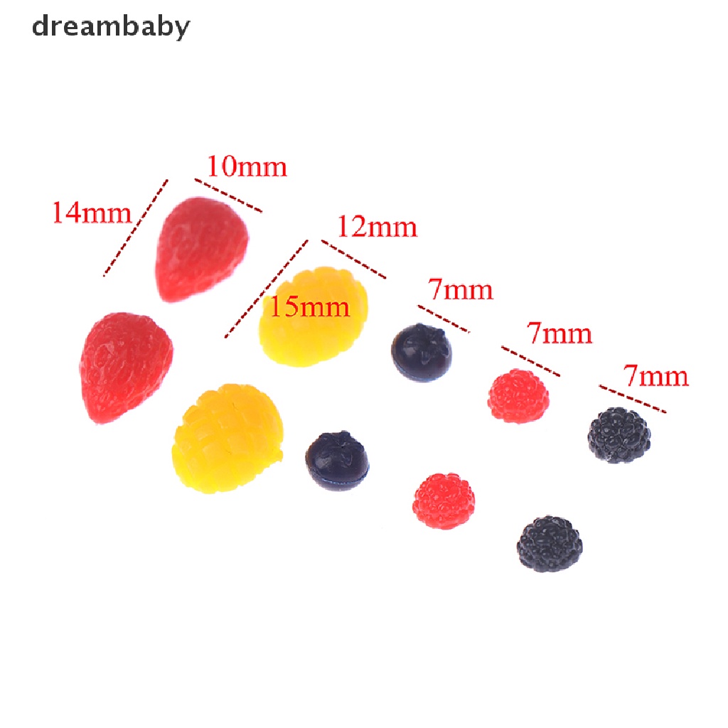 Mô Hình Dâu Tây / Việt Quất / Dâu Tây Tỉ Lệ 1 / 12 Trang Trí Nhà Búp Bê