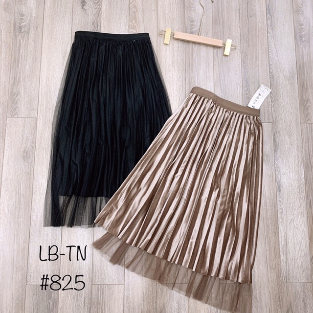 Chân váy xếp ly nhung - Mặc 2 kiểu