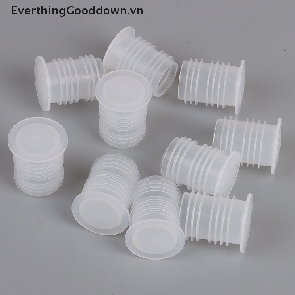Set 10 Nút Chặn Chai Rượu Vang Bằng Thủy Tinh Tiết Kiệm Không Gian