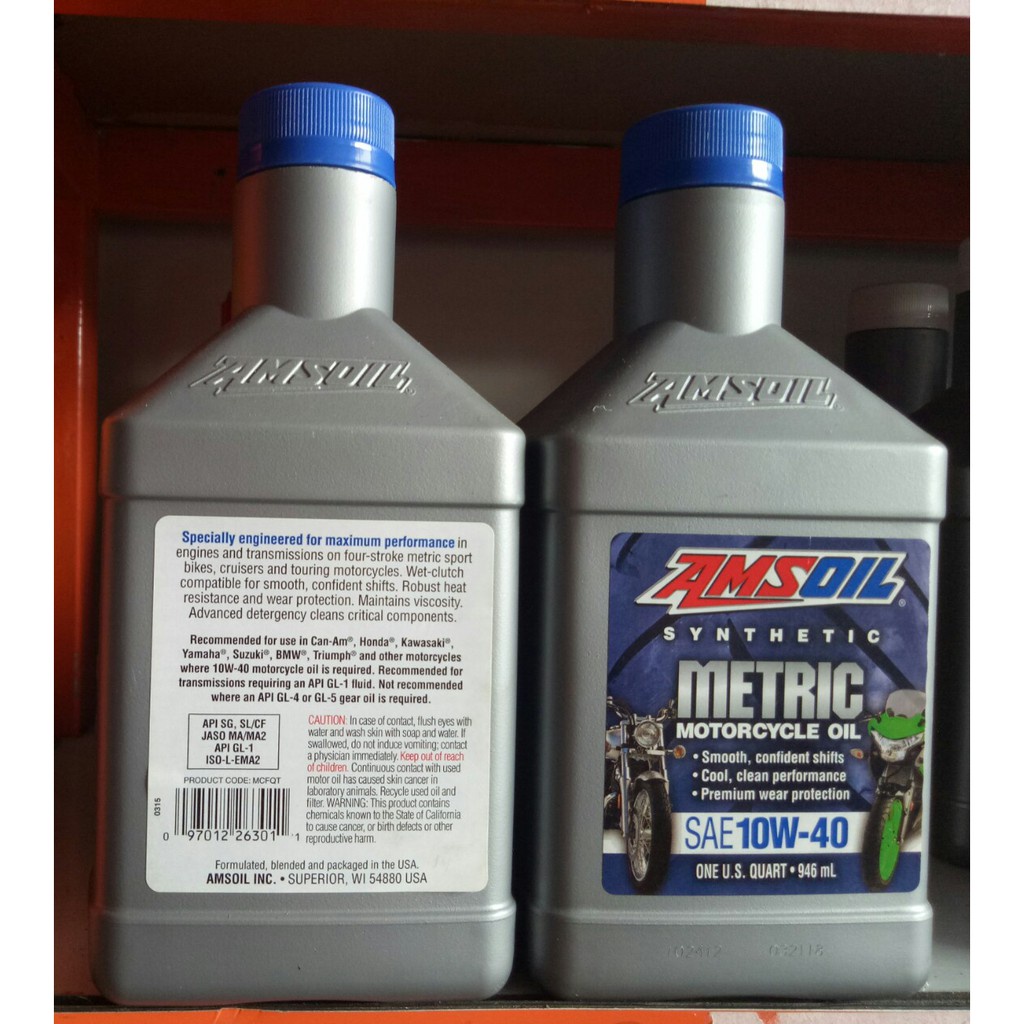 Nhớt xe Amsoil Metric 10w40 , kèm lọc nhớt  xe số