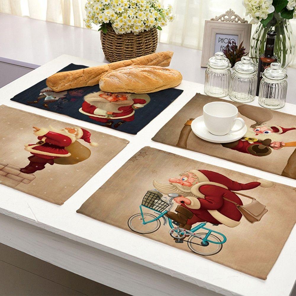 FOREVER Thảm Trải Bàn Ăn Họa Tiết Giáng Sinh