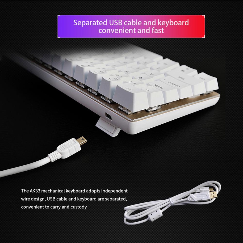 Bàn phím cơ chơi game 82 phím Ajazz Ak33