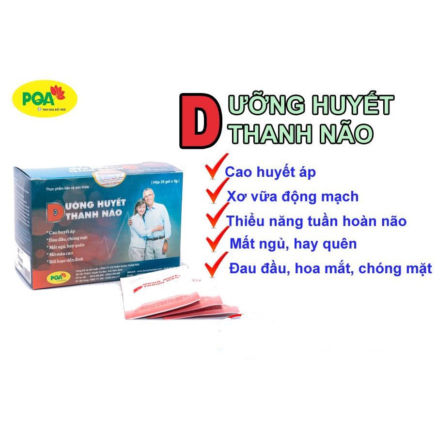 PQA DƯỠNG HUYẾT THANH NÃO dùng khi cao huyết áp, đau đầu, chóng mặt